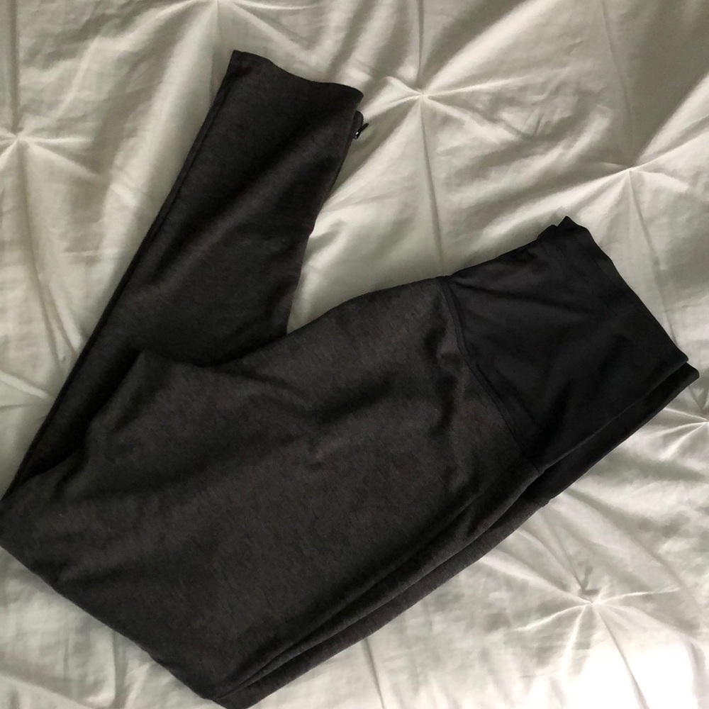 Grey Maternity Pants with Ankle zipper